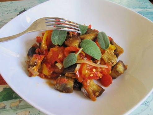 Sauté d'aubergines au four