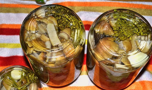 champignons marinés en coréen