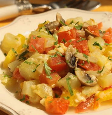 Casserole de courgettes au bain-marie