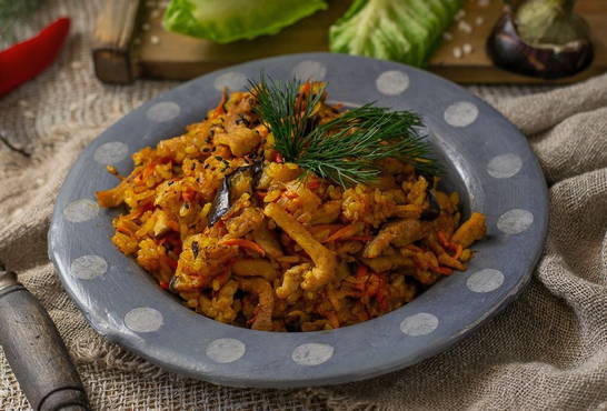 Ragoût d'aubergines et de riz