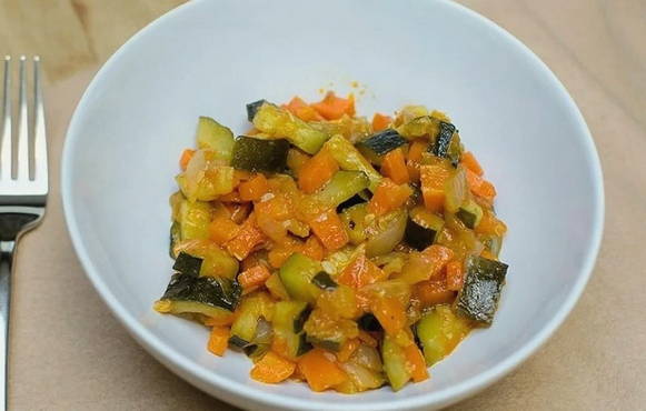 Salade chaude de courgettes