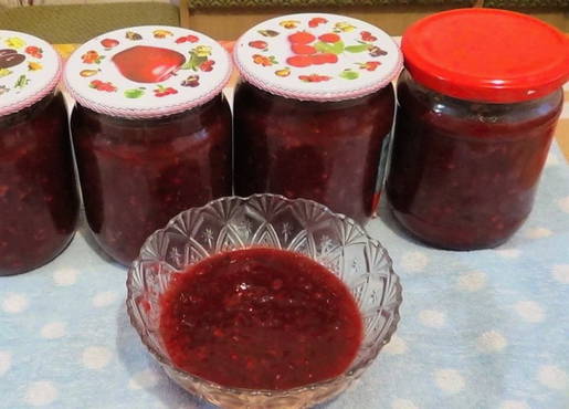 Adjika from plums with tomato paste