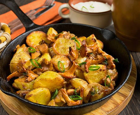 Chanterelles with potatoes