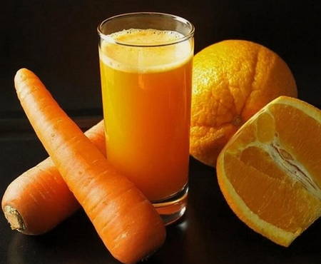 Jus de carotte à l'orange pour l'hiver