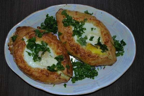 Adjarian khachapuri real Georgian recipe