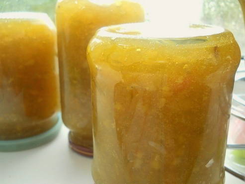 Zucchini jelly with orange