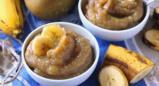 Purée de poires et bananes pour l'hiver