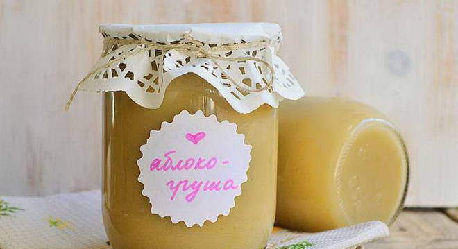 Puree from pears and apples without sugar for the winter