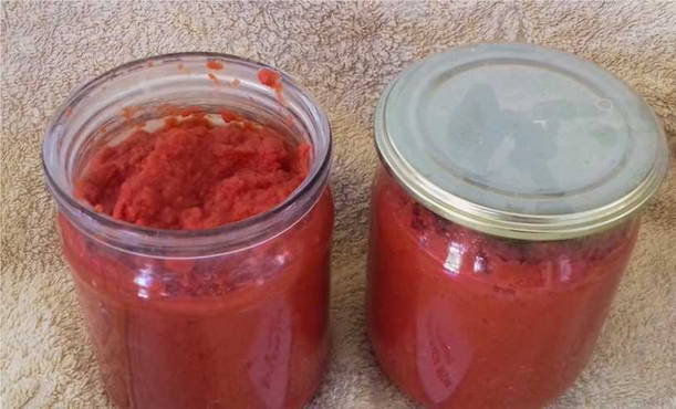 Tomato paste with citric acid for the winter