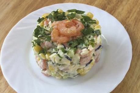 Shrimp, Rice and Corn Salad