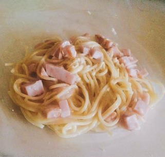 Pâtes carbonara au jambon sans crème