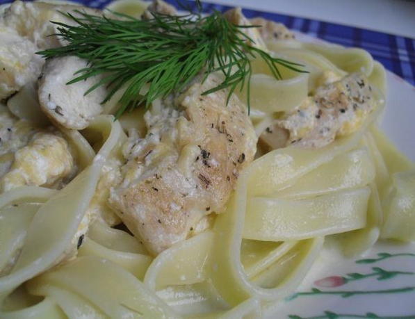 Chicken and milk carbonara