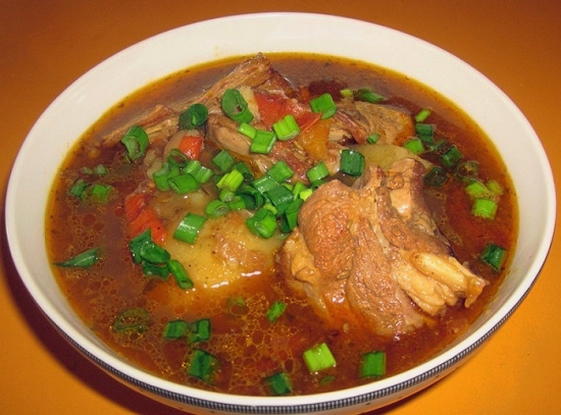 Uzbek pork shurpa