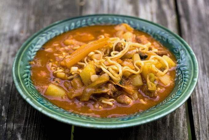 Lagman without beef radish