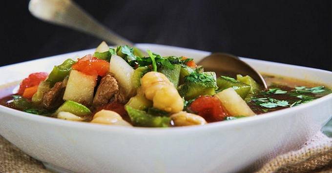 Pork shulum in a saucepan