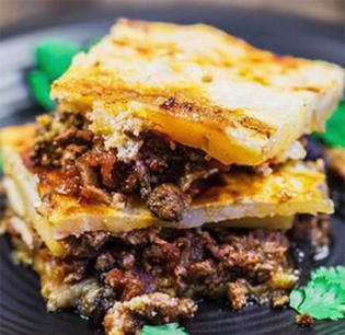 Mashed potato casserole in a pan