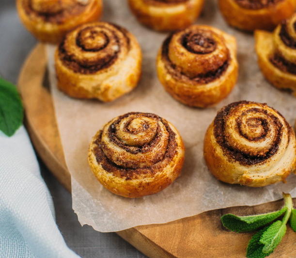 Escargots à la pâte de levure feuilletée