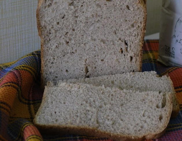 Wheat sourdough bread in a bread maker