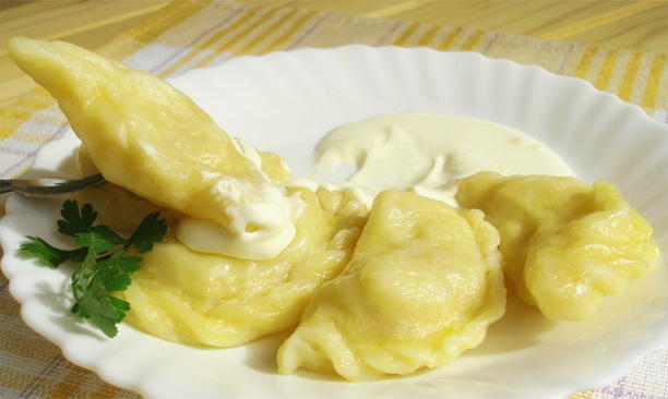 Dumplings with meat and potatoes