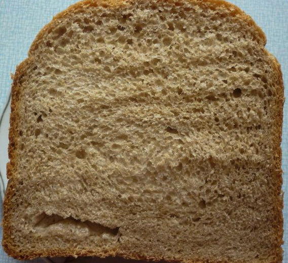 Whole grain bread with kefir in a bread maker