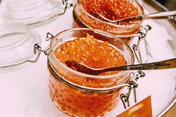 How to salt river trout caviar