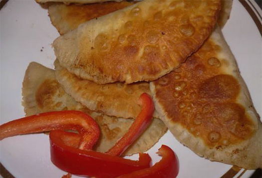 Homemade pasties with ground beef