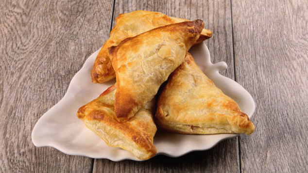 Pastries from ready-made dough, fried in a pan