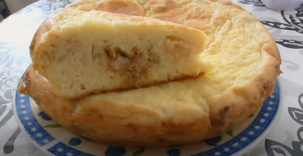 Mayonnaise-sour cream jellied pie with cabbage in a slow cooker