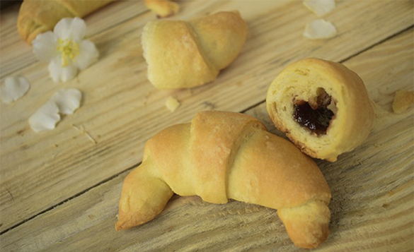 Bagels à la confiture de levure sèche