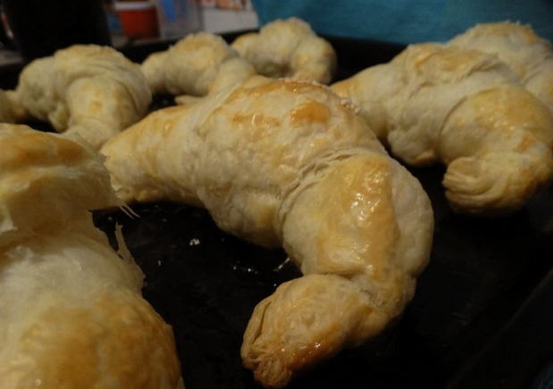 Croissants à la pâte feuilletée farcis