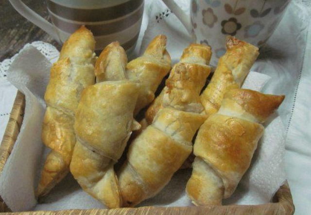 Croissants feuilletés au chocolat