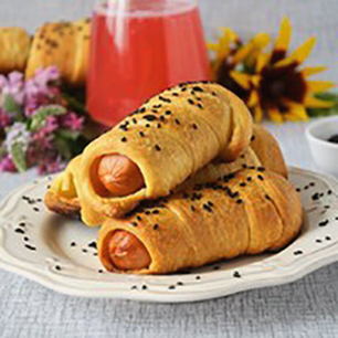 Belles saucisses en pâte levée feuilletée