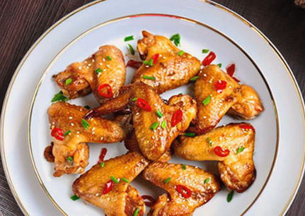 Oven crispy wings with honey and soy sauce