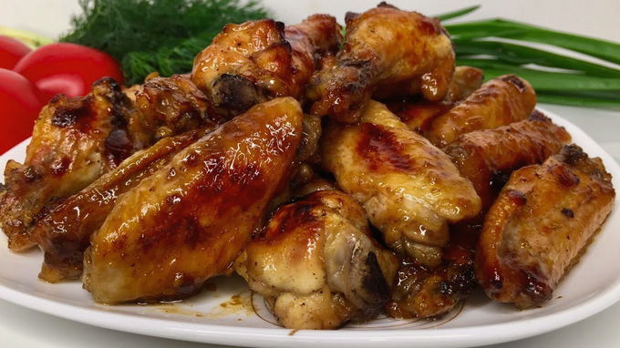 Wings in honey-soy sauce with ginger