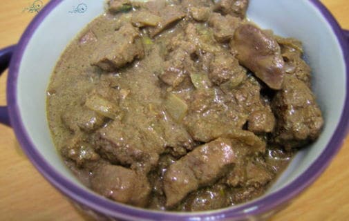 Chicken liver with onions in a Redmond slow cooker