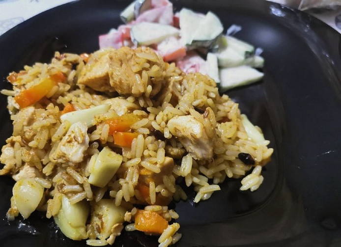 How to cook pork pilaf in a pan at home