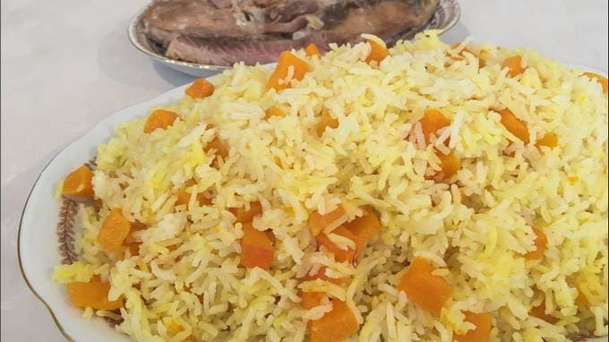 Pumpkin pilaf with rice