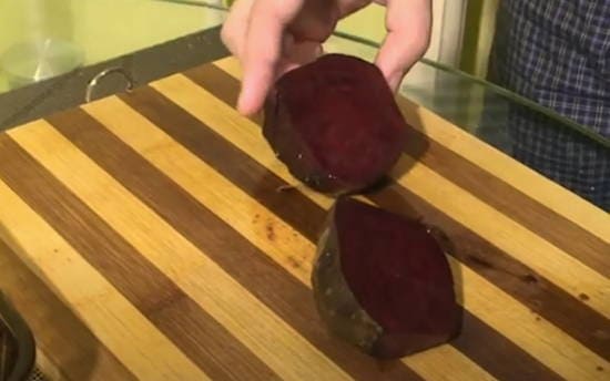 Beets with salt and sugar, whole baked in foil in the oven