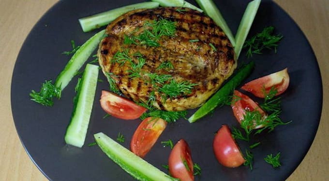 Grilled turkey breast steak