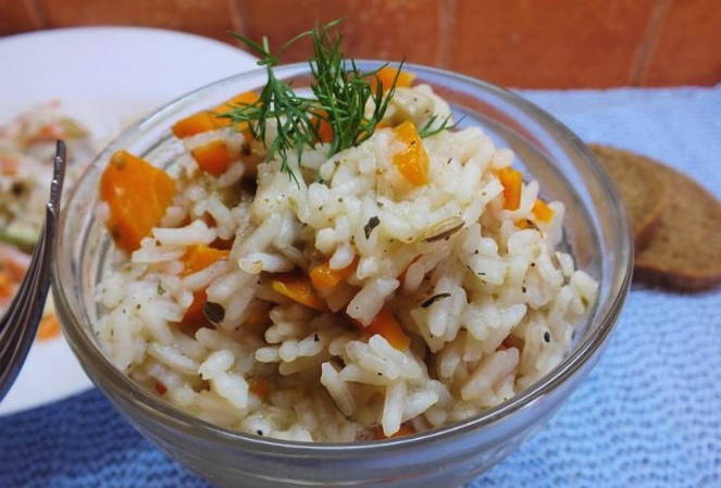 Pilaf maigre aux champignons et carottes