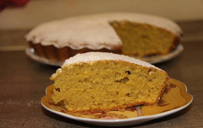 Pumpkin muffin on kefir in the oven