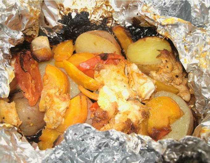 Dinde en papillote sur le grill