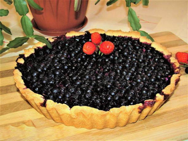 افتح فطيرة Blueberry Shortcrust