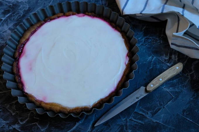 Tarte ouverte aux airelles et à la crème sure