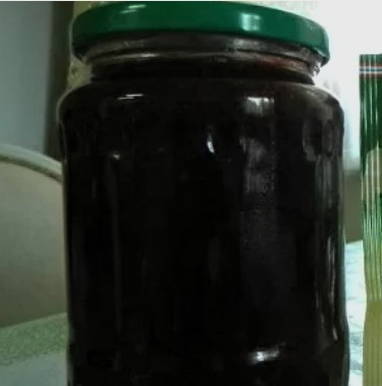 Red cherry plum jam for the winter