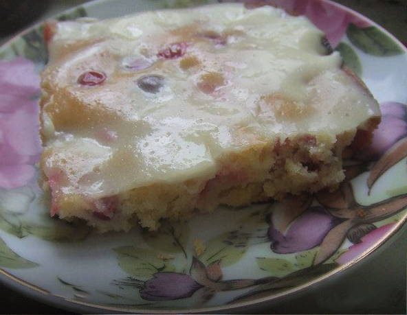 Tarte aux airelles en gelée sur kéfir