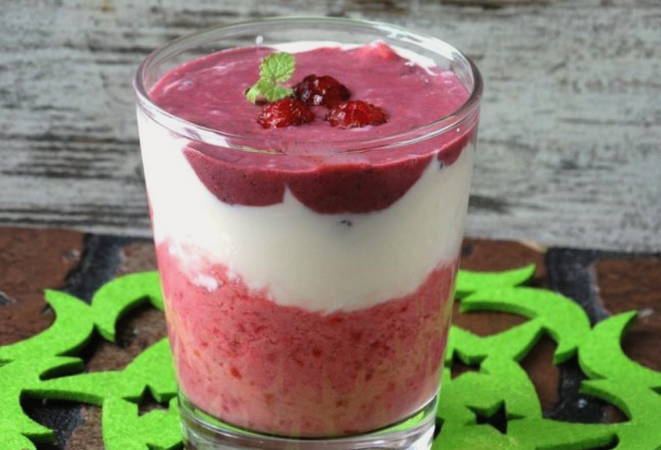 Smoothie aux bleuets et framboises