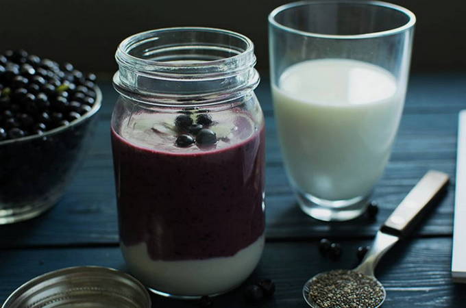 Blueberry Milk Smoothie