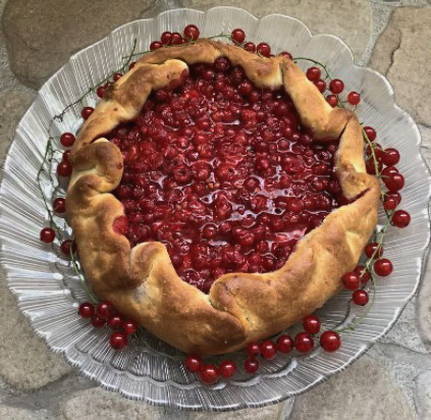 Tarte ouverte aux groseilles rouges