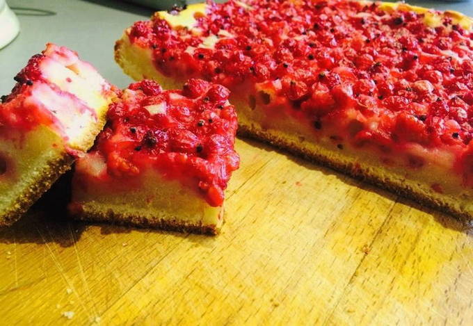 Tarte au kéfir aux groseilles rouges